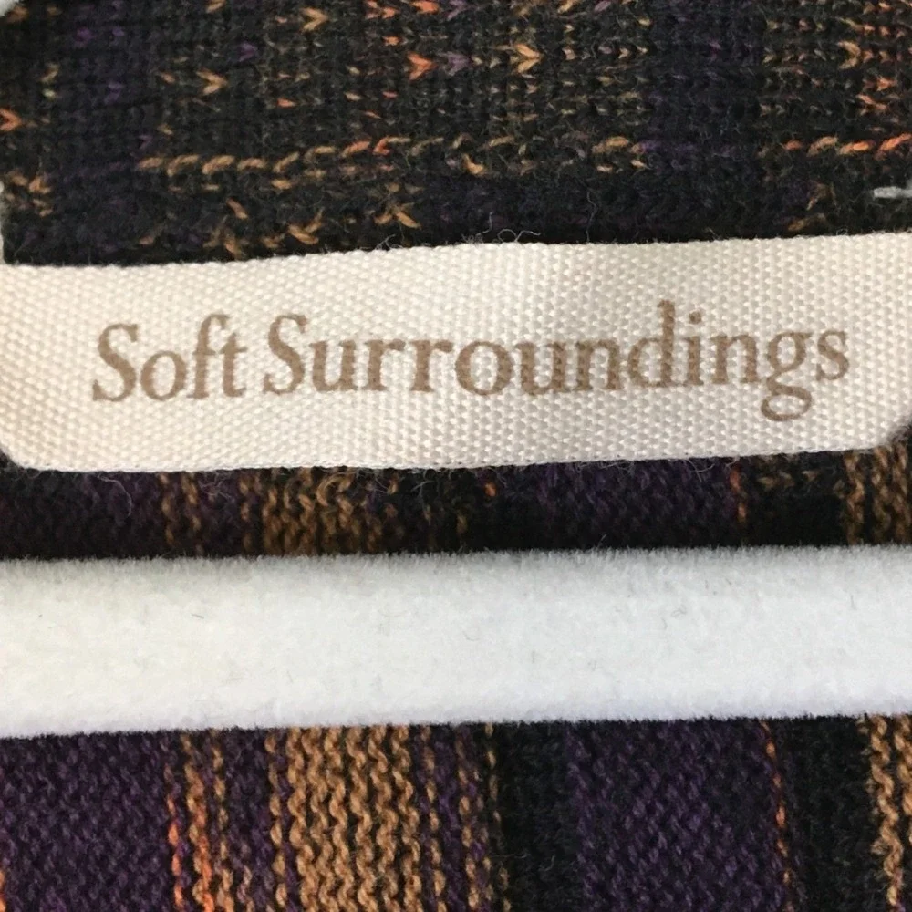 Soft Surroundings Geometric Draped Waterfall Cardigan‎ Womens S Multicolor